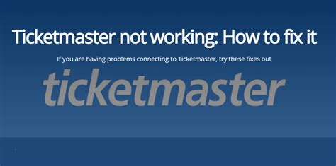 ticketmaster glitch|ticketmaster not responding.